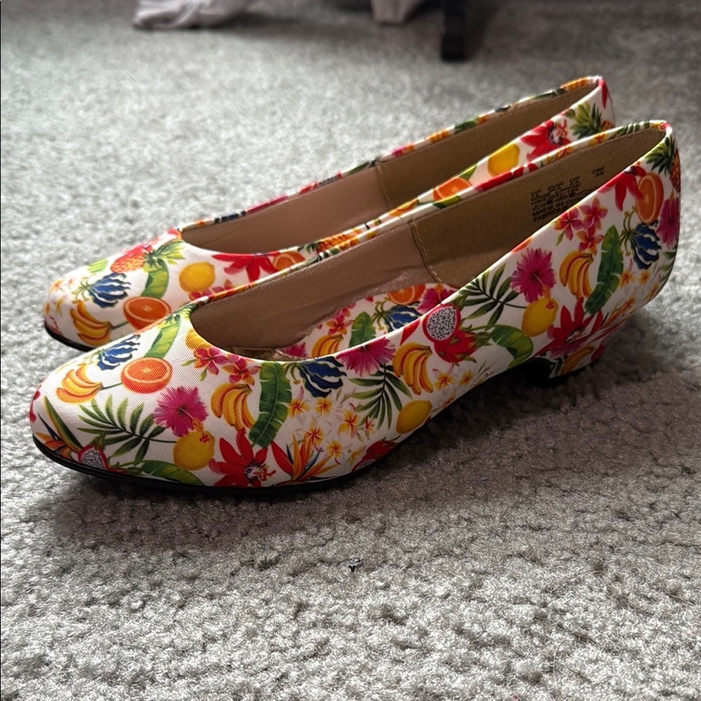 Floral fruit  Print Women's Shoes